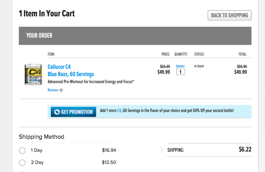 The Promotion Reminder in Shopping Cart Functionality: Encourage Customers To Buy More