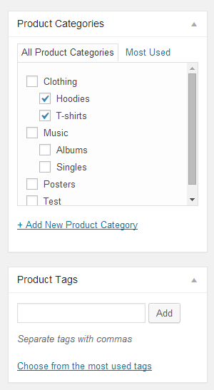 Adding Two Sets of Categories to One Product